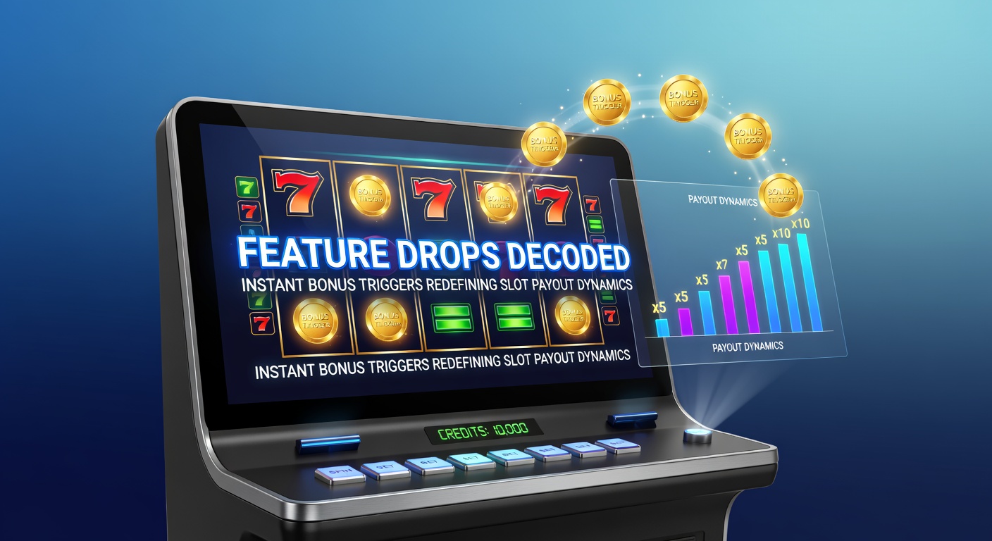 Close-up of a slot bonus buy interface showing feature drop options with payout multipliers and instant trigger buttons