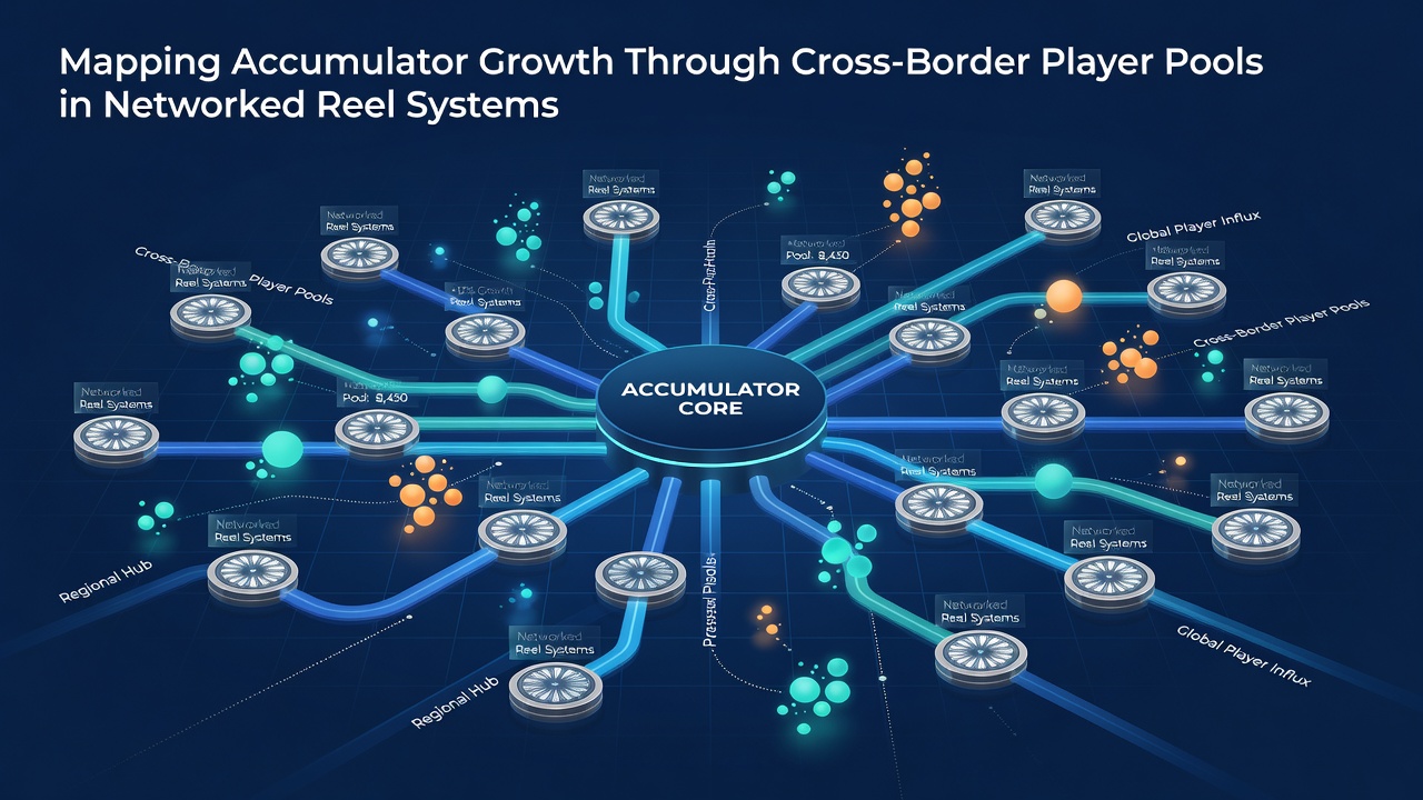 Data mapping interface displaying accumulator growth across international reel networks