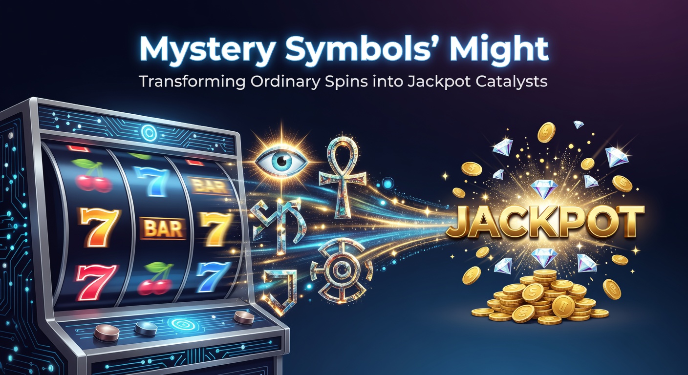 A vibrant slot screen showing mystery symbols morphing into matching icons, sparking a chain of wins leading toward a jackpot meter
