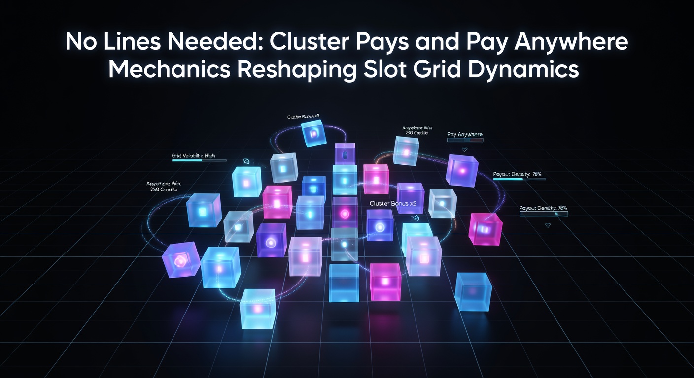 Dynamic slot screen exploding with pay anywhere wins, symbols glowing as payouts tally across a chaotic, line-free grid