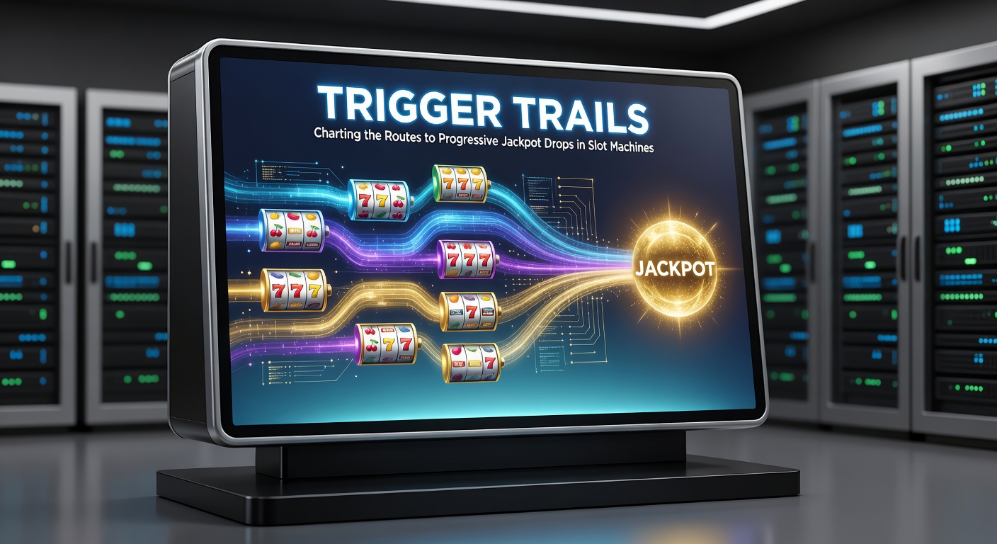 Visual chart illustrating interconnected trigger trails leading to a progressive jackpot explosion in a slot machine interface
